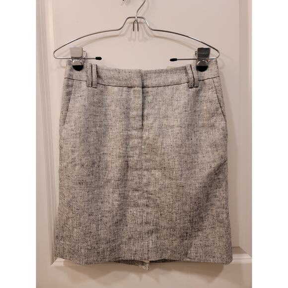 Ann Taylor LOFT Linen Blend Metallic Pencil Skirt - Picture 1 of 6